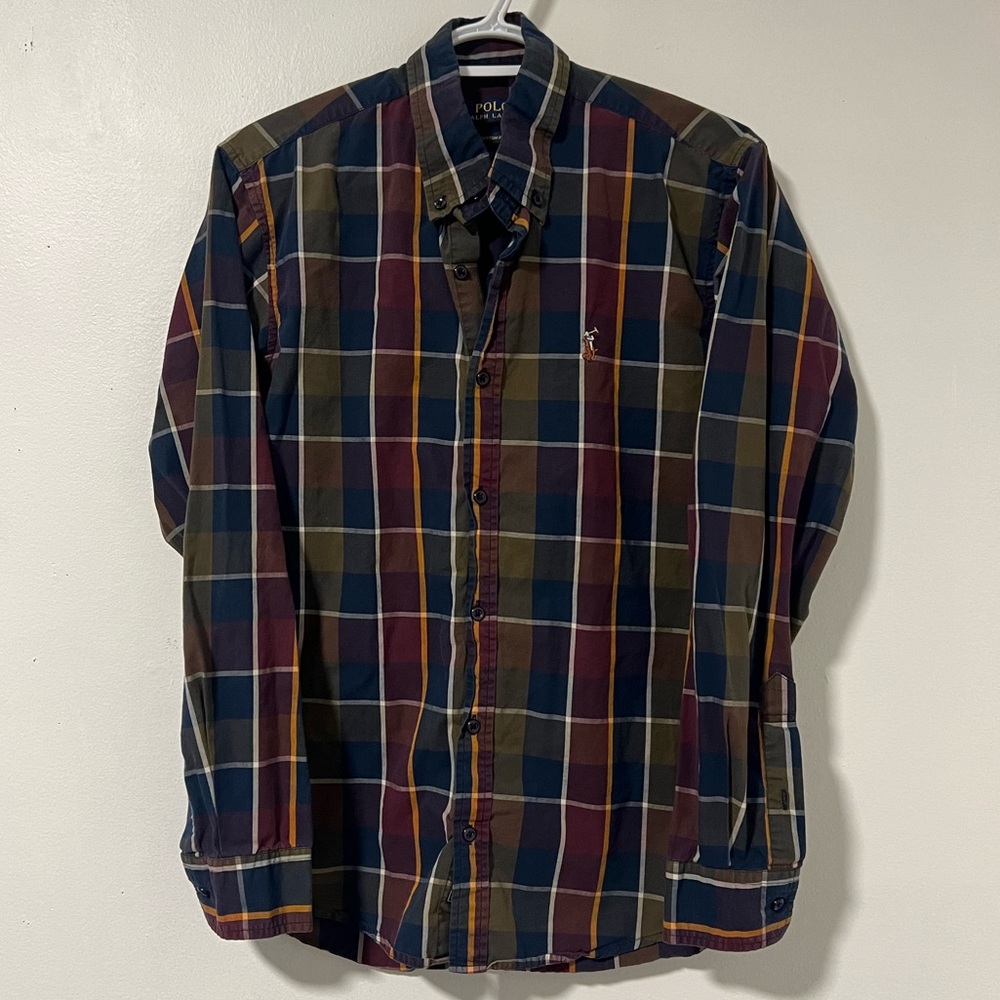 Men’s Ralph Lauren Plaid Button Down Casual/Business Wear Size Large